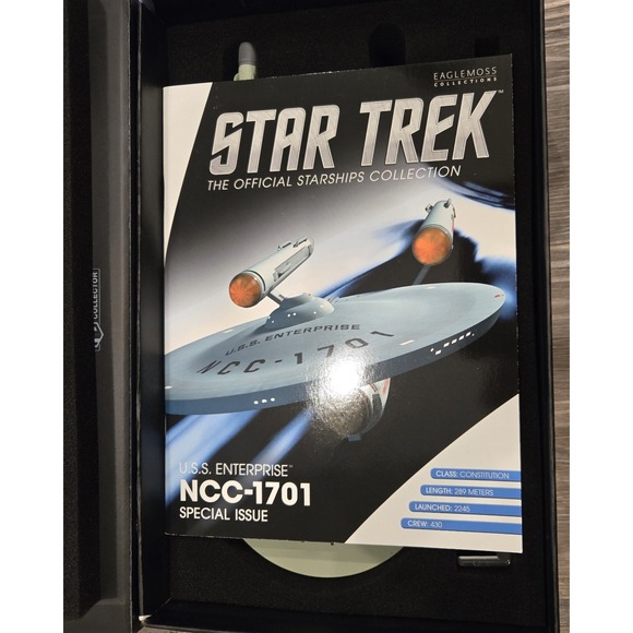 EAGLEMOSS STAR TREK TOS ORIGINAL SERIES USS ENTERPRISE NCC-1701 w/MAGAZINE‎ - Picture 9 of 10